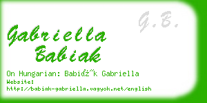 gabriella babiak business card